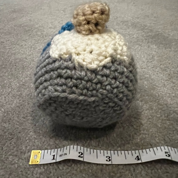 3/$50 Hand Crocheted Scandinavian Christmas Gnome Blue & Gray! - Picture 8 of 10
